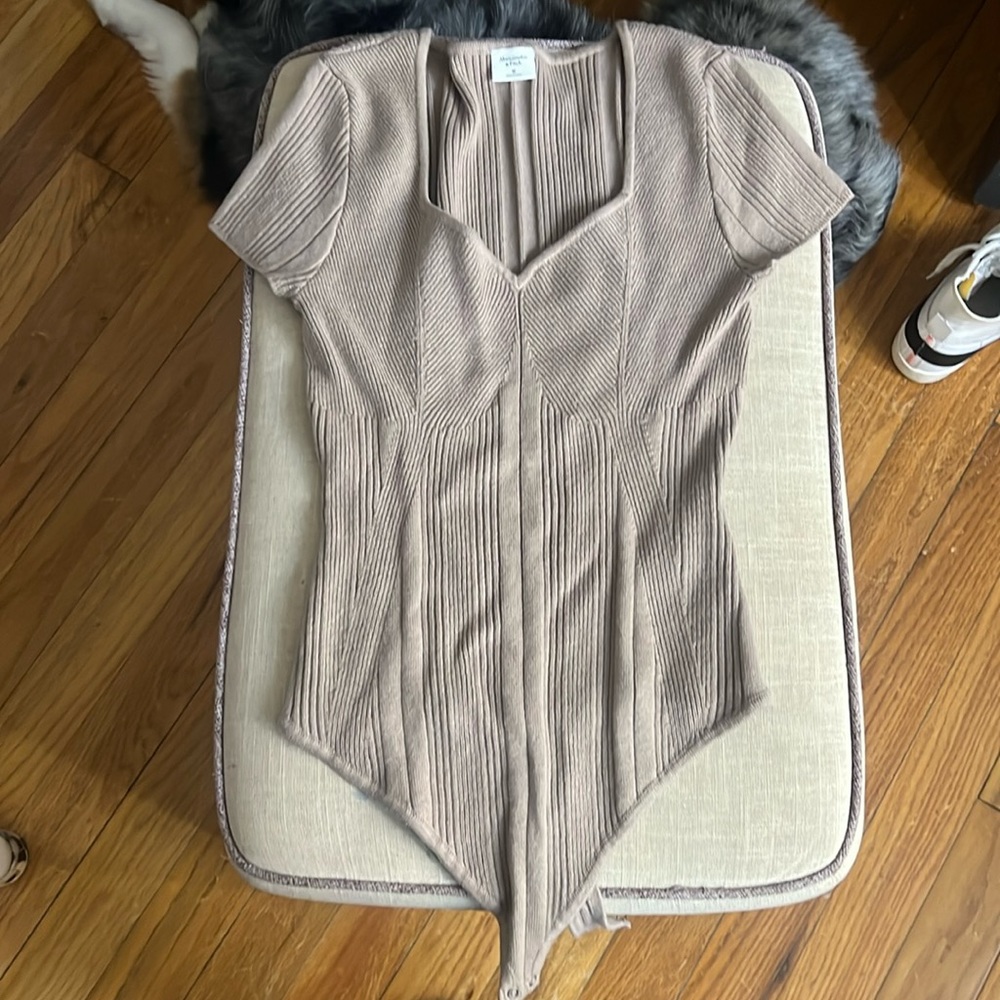 Abercrombie short sleeve body suit. Size: medium